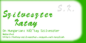szilveszter katay business card